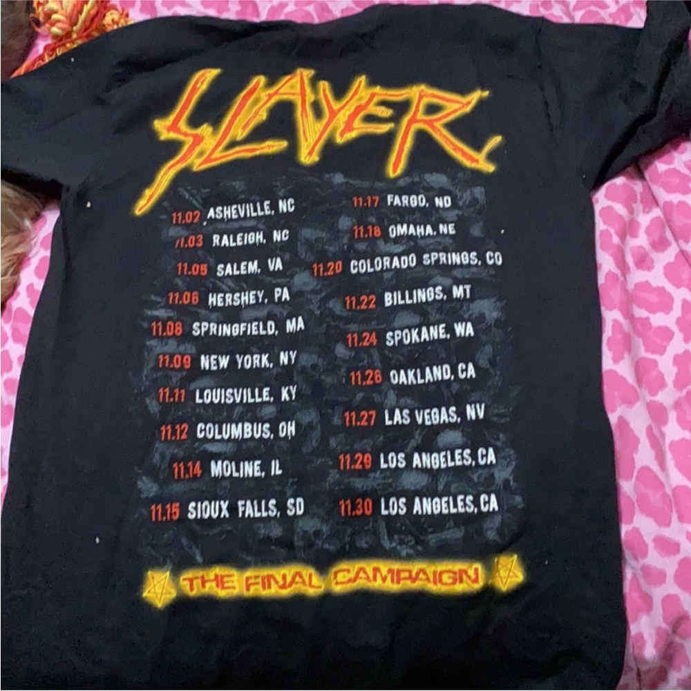 Slayer Black Tour T-Shirt